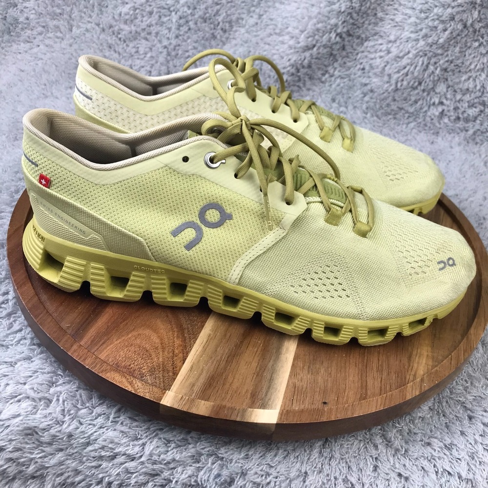On Cloud X Womens 9.5 Glade Citron Gym TrainingRoad Running Sneakers Casual Shoe